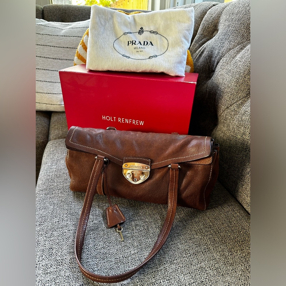 Prada Vintage Shoulder Bag Brown